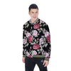 Rose Valentine's Day Print Pattern Baseball Jacket-grizzshop