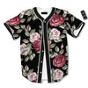 Rose Valentine's Day Print Pattern Baseball Jersey-grizzshop