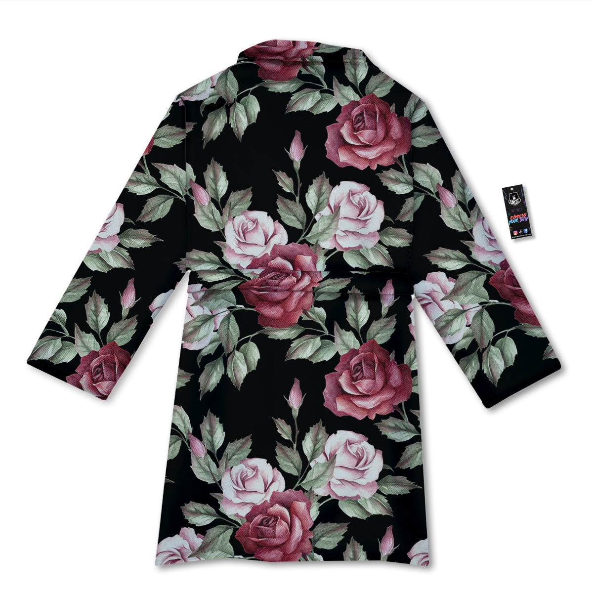 Rose Valentine's Day Print Pattern Bathrobe-grizzshop