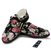 Rose Valentine's Day Print Pattern Black Loafers-grizzshop