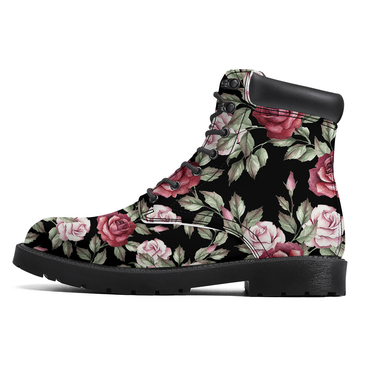 Rose Valentine's Day Print Pattern Boots-grizzshop