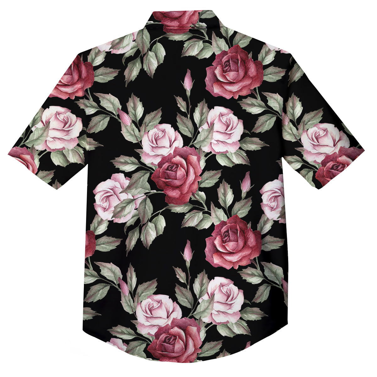 Rose Valentine's Day Print Pattern Button Up Shirt-grizzshop