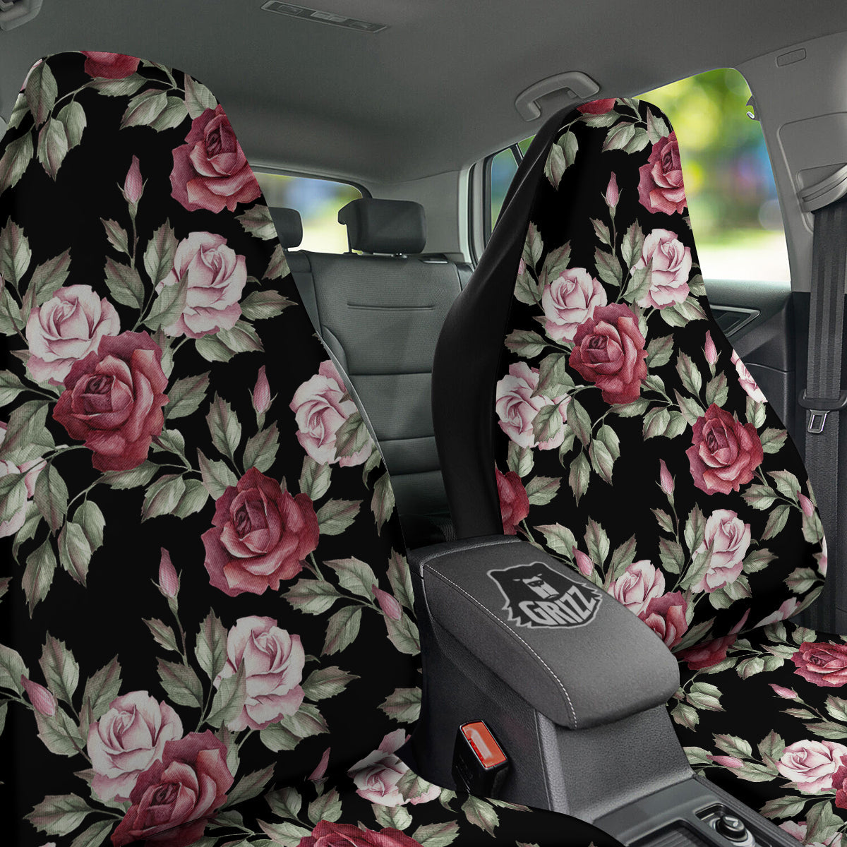 Rose Valentine's Day Print Pattern Car Seat Covers-grizzshop