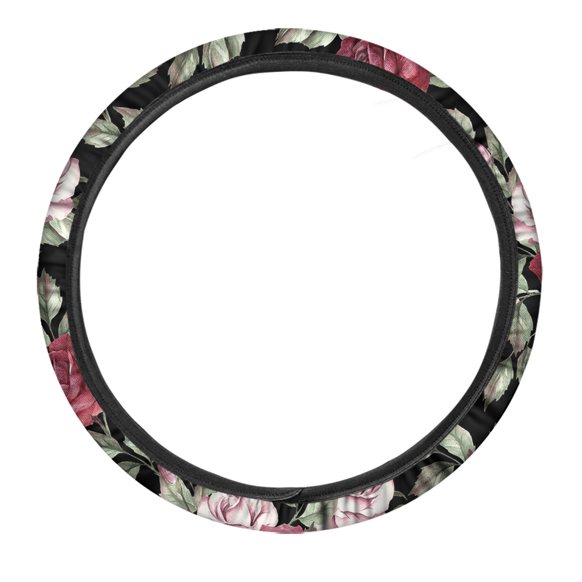 Rose Valentine's Day Print Pattern Car Steering Wheel Cover-grizzshop