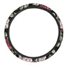 Rose Valentine's Day Print Pattern Car Steering Wheel Cover-grizzshop