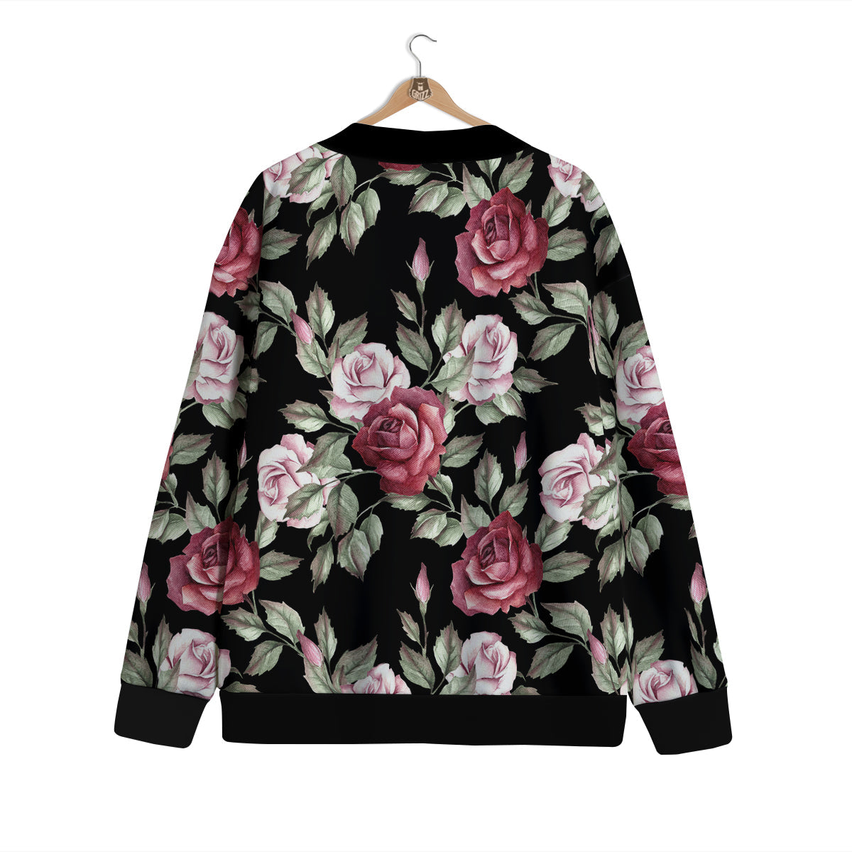 Rose Valentine's Day Print Pattern Cardigan-grizzshop