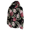 Rose Valentine's Day Print Pattern Down Jacket-grizzshop