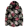 Rose Valentine's Day Print Pattern Down Jacket-grizzshop