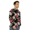 Rose Valentine's Day Print Pattern Men's Dress Shirts-grizzshop