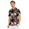 Rose Valentine's Day Print Pattern Men's Golf Shirts-grizzshop