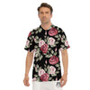 Rose Valentine's Day Print Pattern Men's Golf Shirts-grizzshop