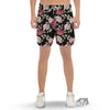 Rose Valentine's Day Print Pattern Men's Gym Shorts-grizzshop