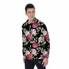 Rose Valentine's Day Print Pattern Men's Long Sleeve Shirts-grizzshop