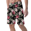 Rose Valentine's Day Print Pattern Men's Shorts-grizzshop