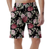 Rose Valentine's Day Print Pattern Men's Shorts-grizzshop