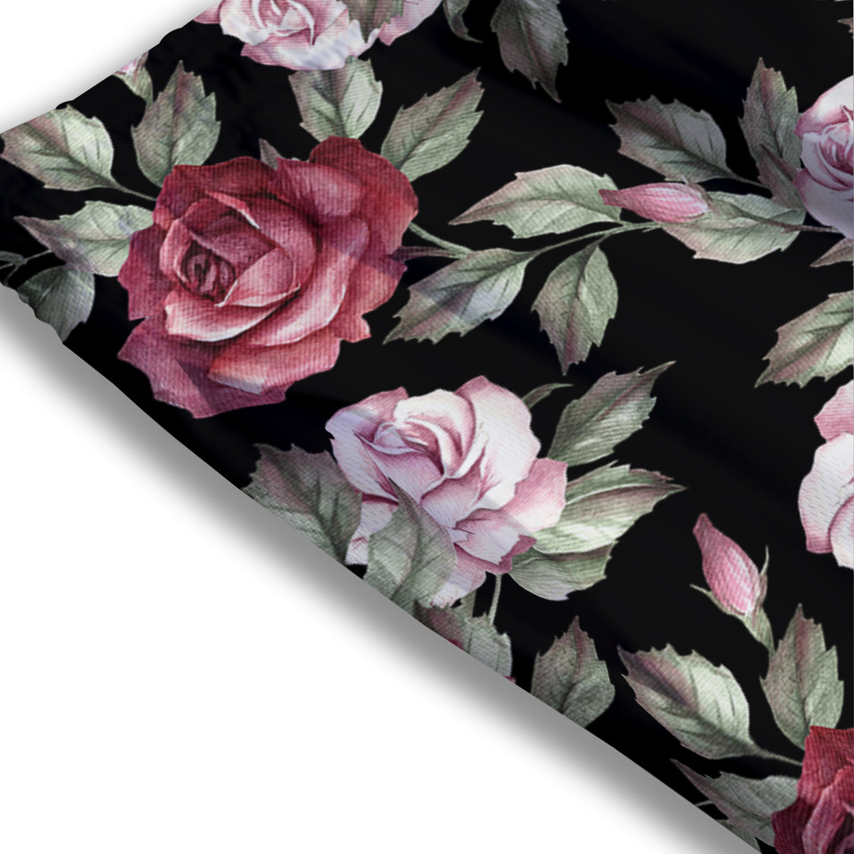 Rose Valentine's Day Print Pattern Mesh Shorts