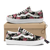 Rose Valentine's Day Print Pattern Skate Shoes-grizzshop