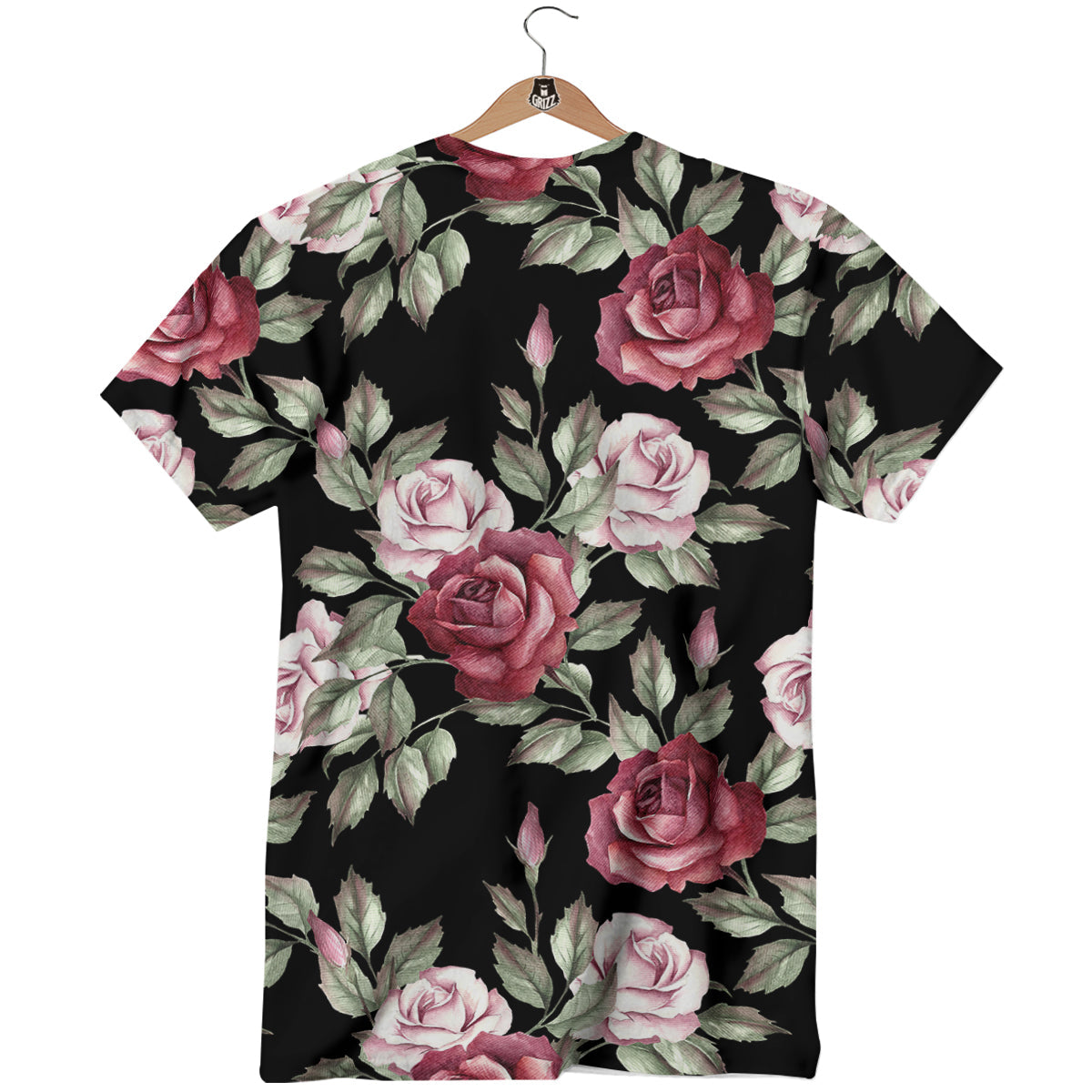 Rose Valentine's Day Print Pattern T-Shirt-grizzshop