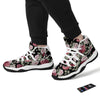 Rose Valentine's Day Print Pattern White Bball Shoes-grizzshop