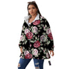 Rose Valentine's Day Print Pattern Women's Sherpa Jacket-grizzshop