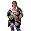 Rose Valentine's Day Print Pattern Women's Sherpa Jacket-grizzshop