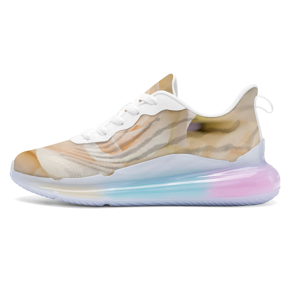 Rose White Print Running Sneakers-grizzshop