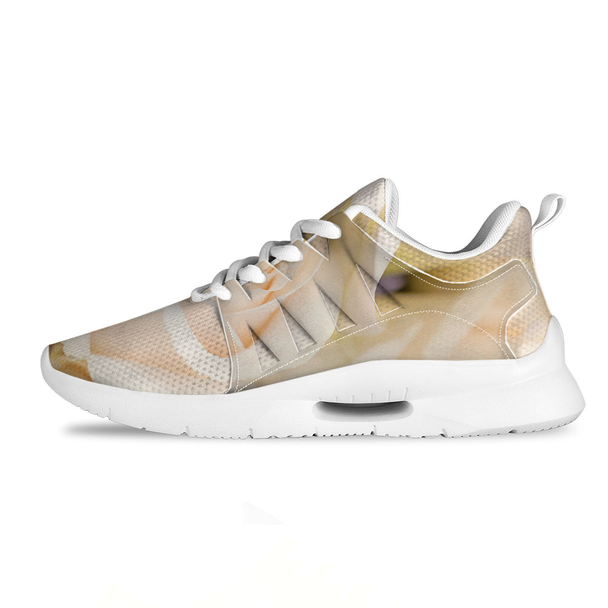 Rose White Print Tennis Shoes-grizzshop