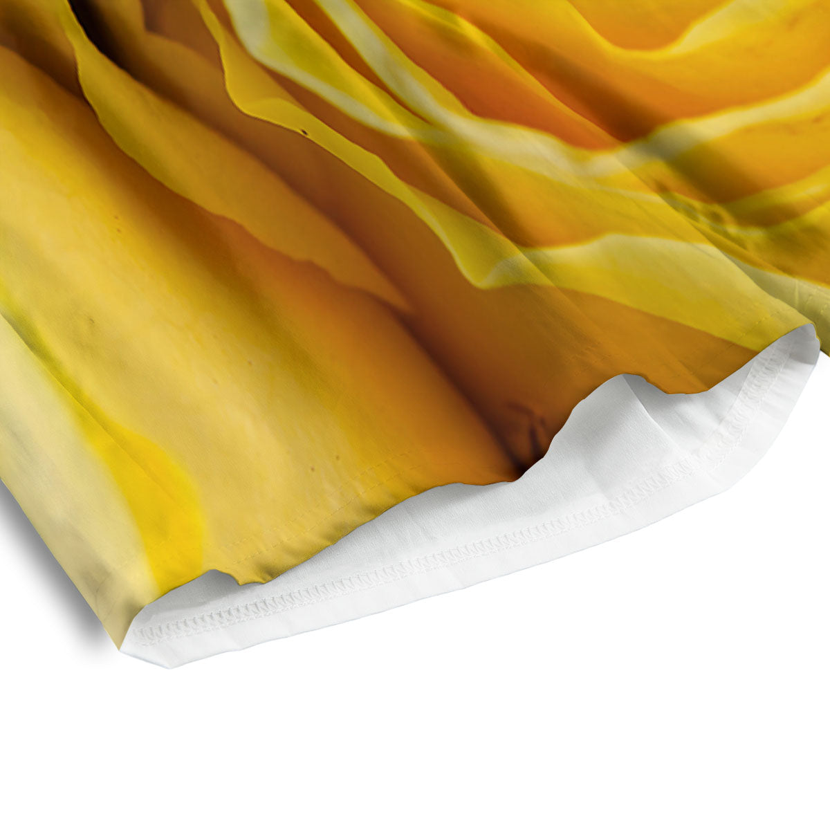 Rose Yellow Print Men's Athletic Shorts