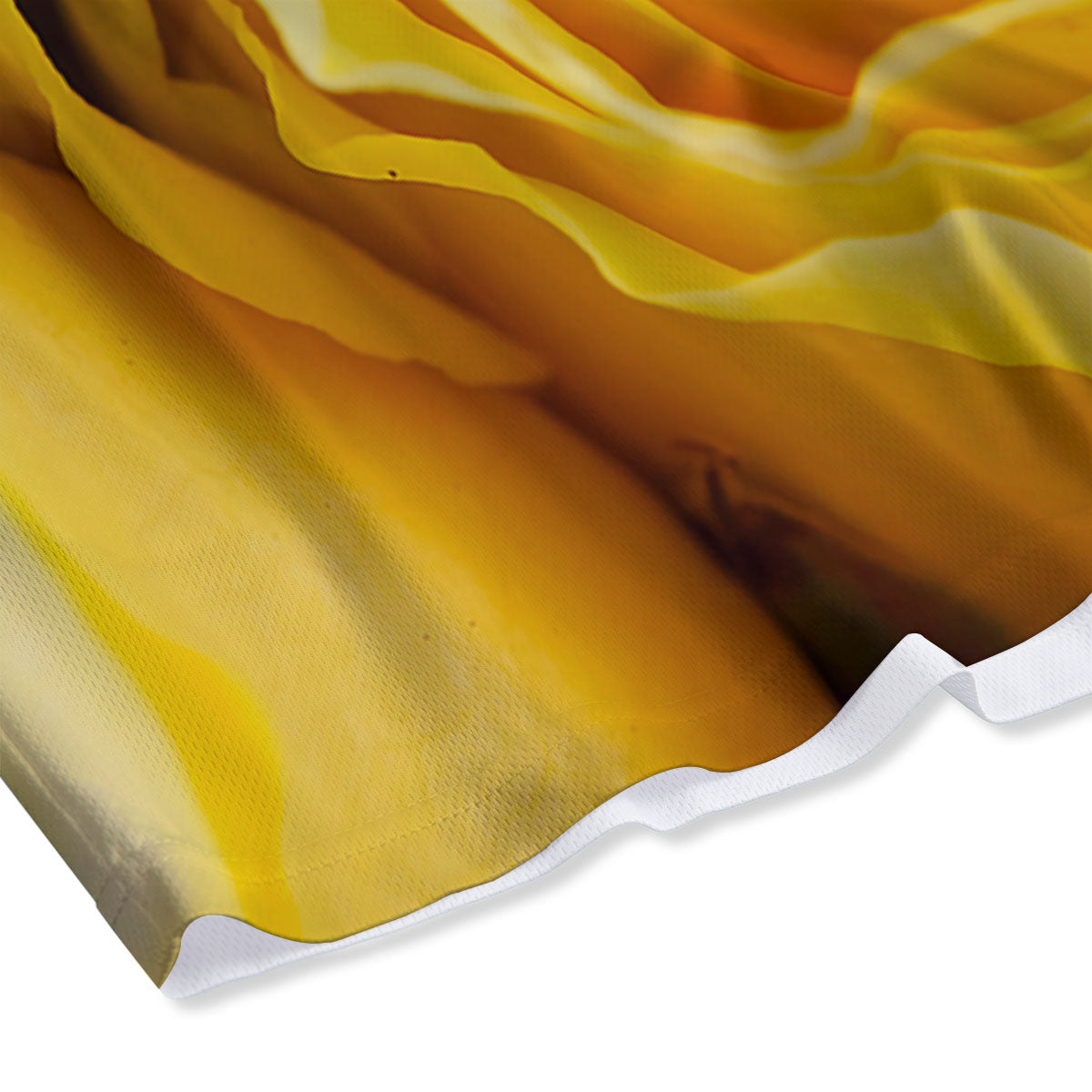 Rose Yellow Print Mesh Shorts