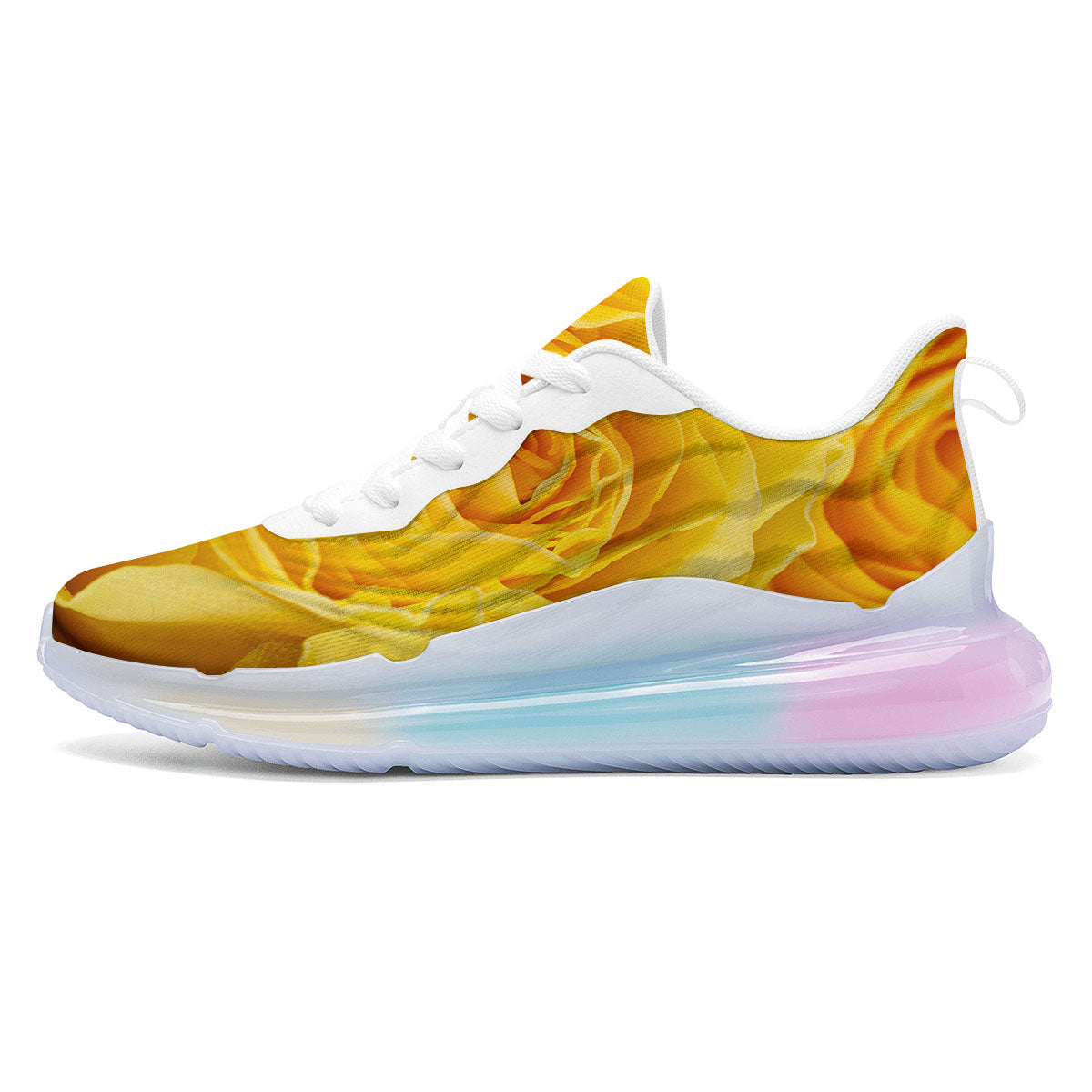 Rose Yellow Print Running Sneakers-grizzshop