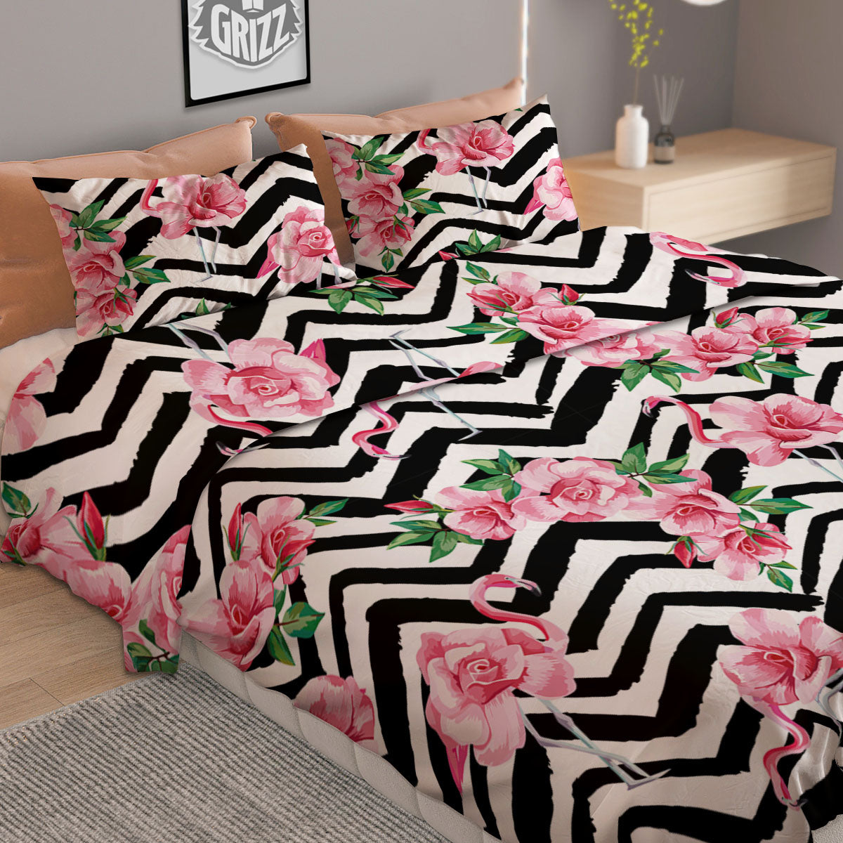 Sandwiches White Print Pattern Duvet Cover Bedding Set
