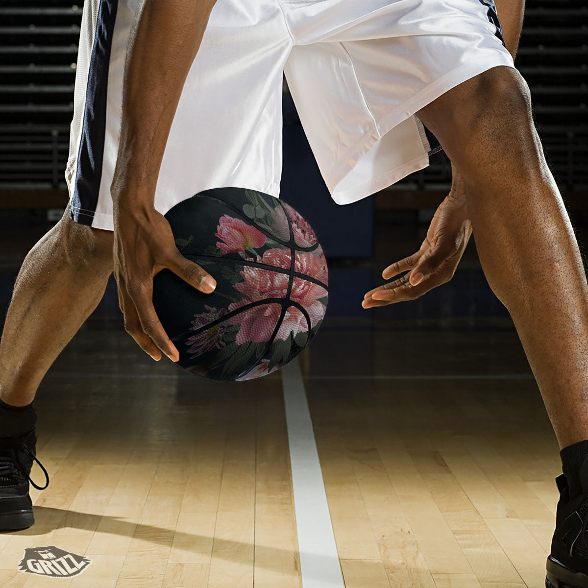 Rose And Peony Print Basketball