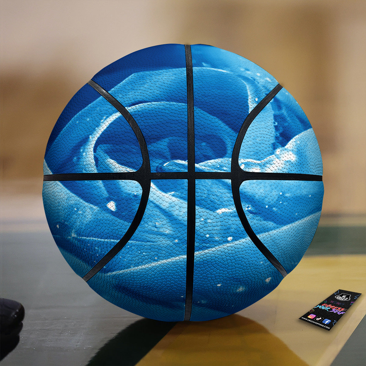 Rose Blue Print Basketball