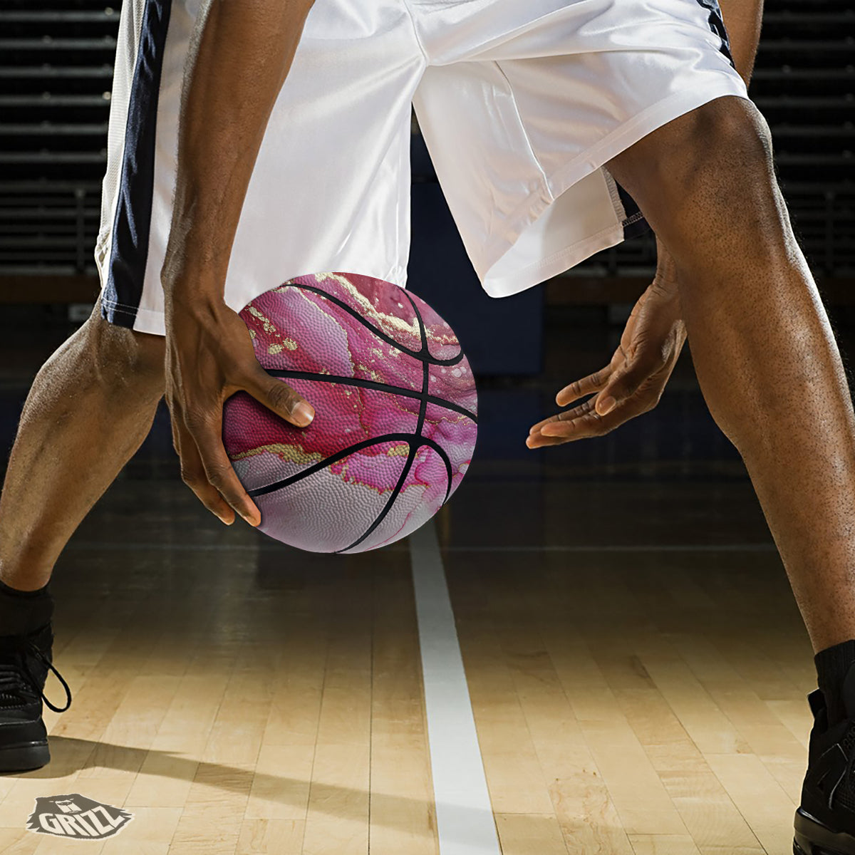 Rose Gold Marble Print Basketball