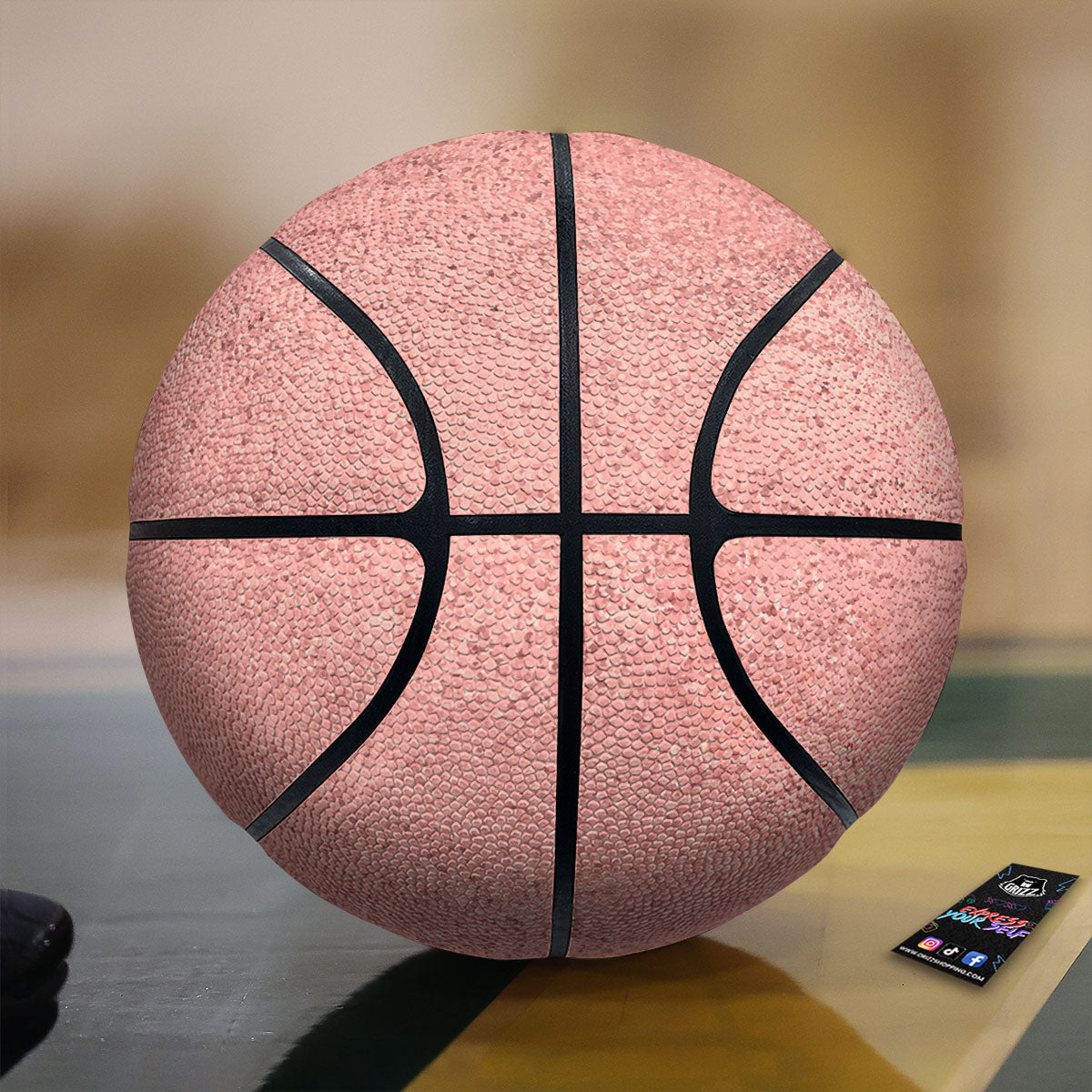 Rose Vintage Print Pattern Basketball