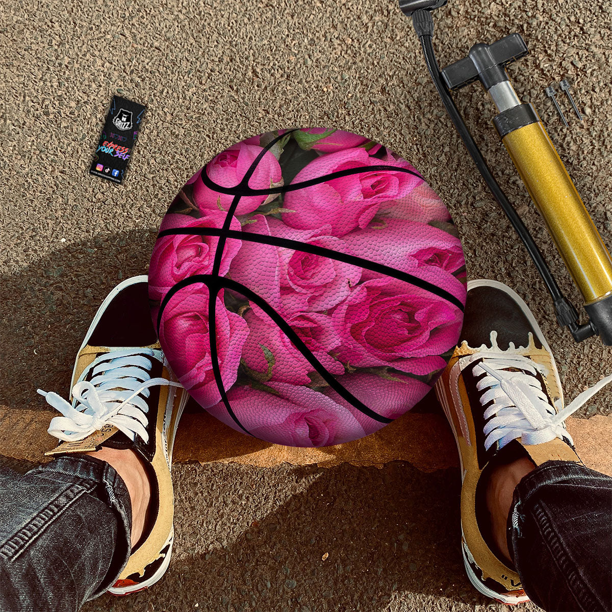 Rose Hot Pink Print Basketball