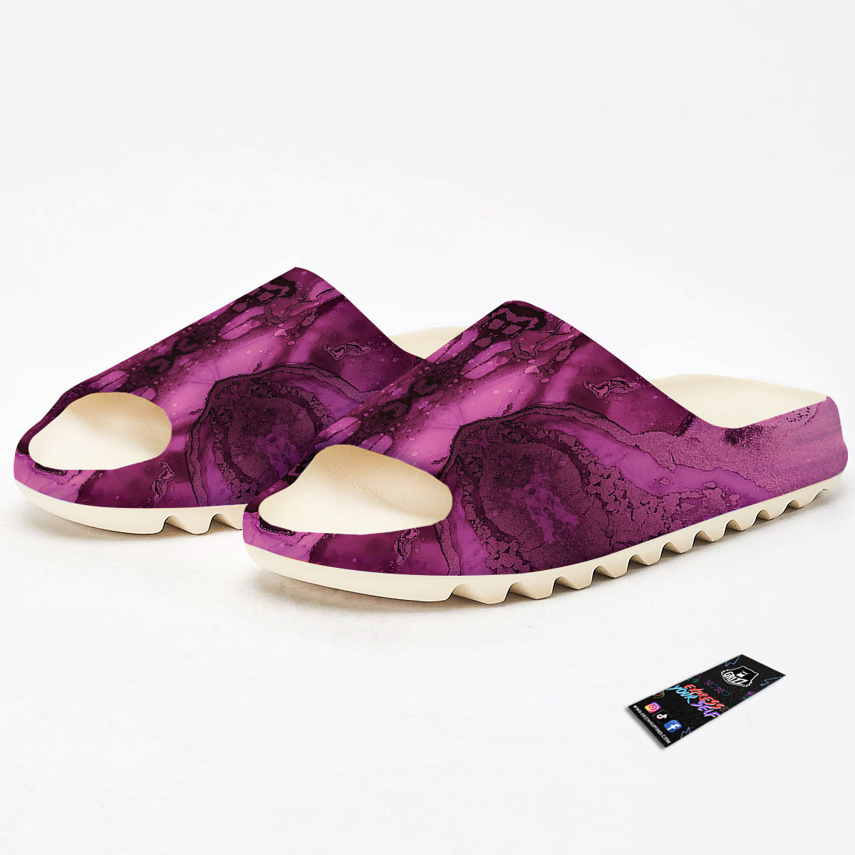 Rose Kaleidoscope Pink Print Sandals-grizzshop