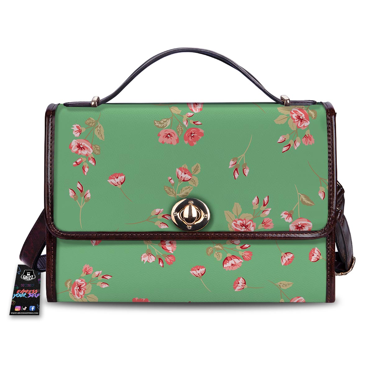 Rose Petals Print Pattern Women's Satchel Bag