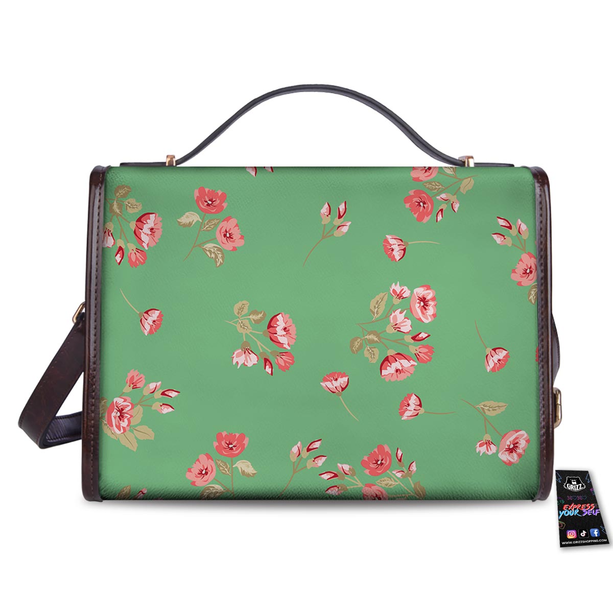Rose Petals Print Pattern Women's Satchel Bag