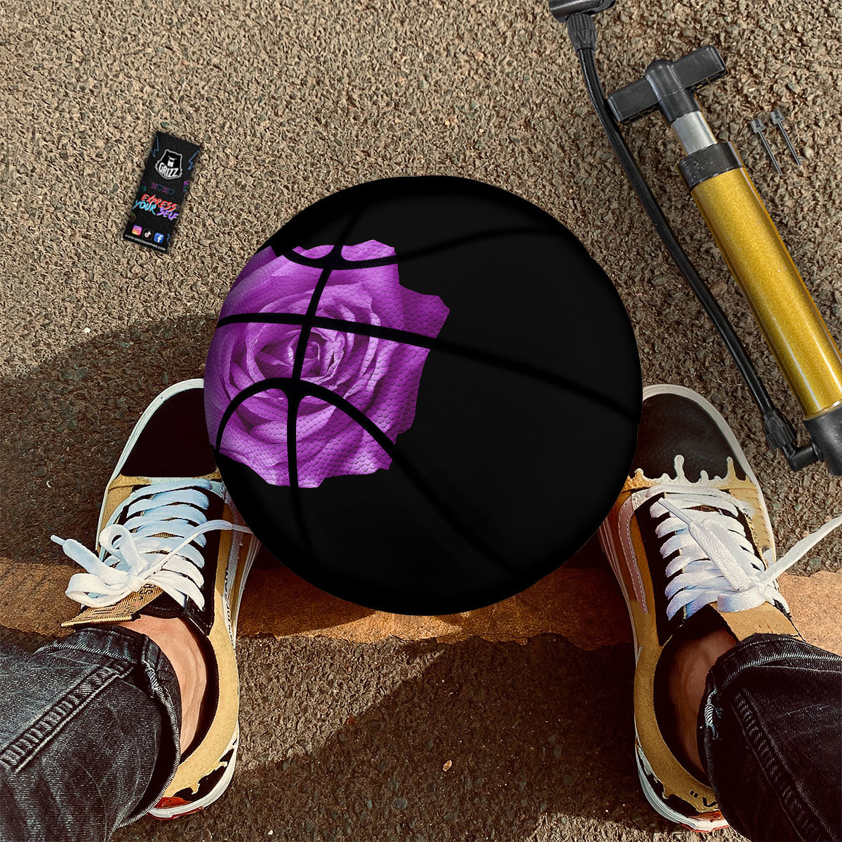 Shuriken Ninja Print Pattern Basketball