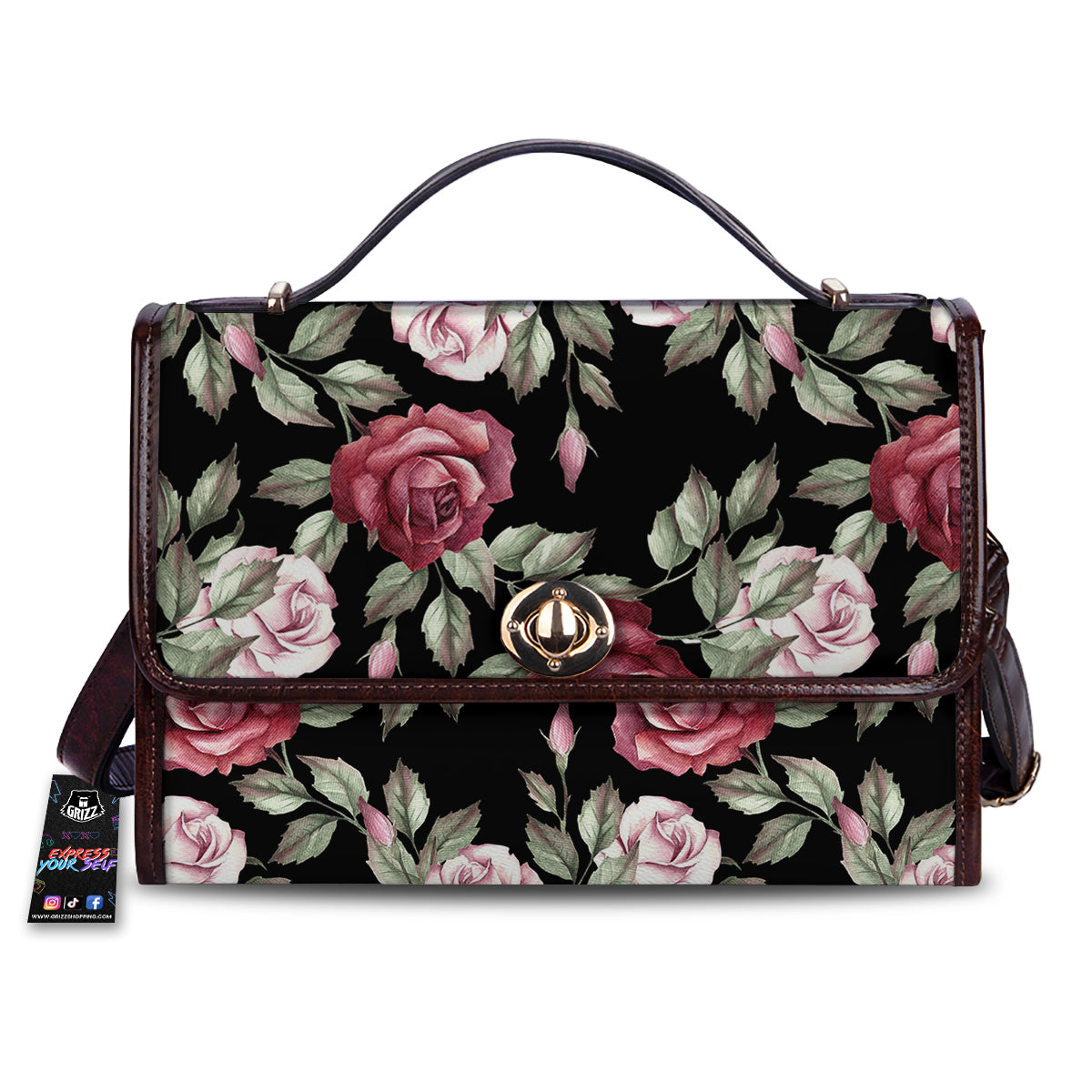 Rose Valentine's Day Print Pattern Women's Satchel Bag