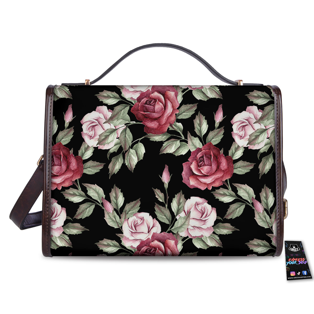 Rose Valentine's Day Print Pattern Women's Satchel Bag