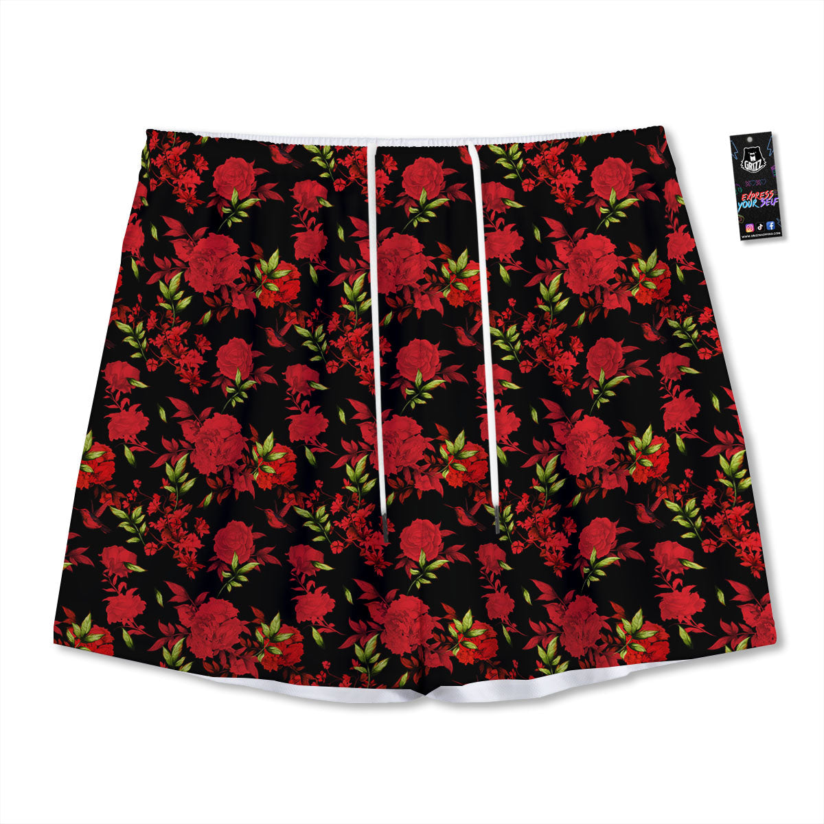 Rooster Golden Print Mesh Shorts