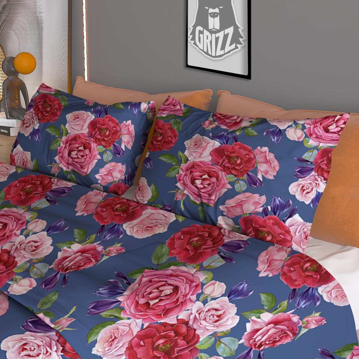 Scales Teal Mermaid Print Pattern Duvet Cover Bedding Set