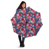 Roses Floral Red Violet Print Pattern Umbrella-grizzshop