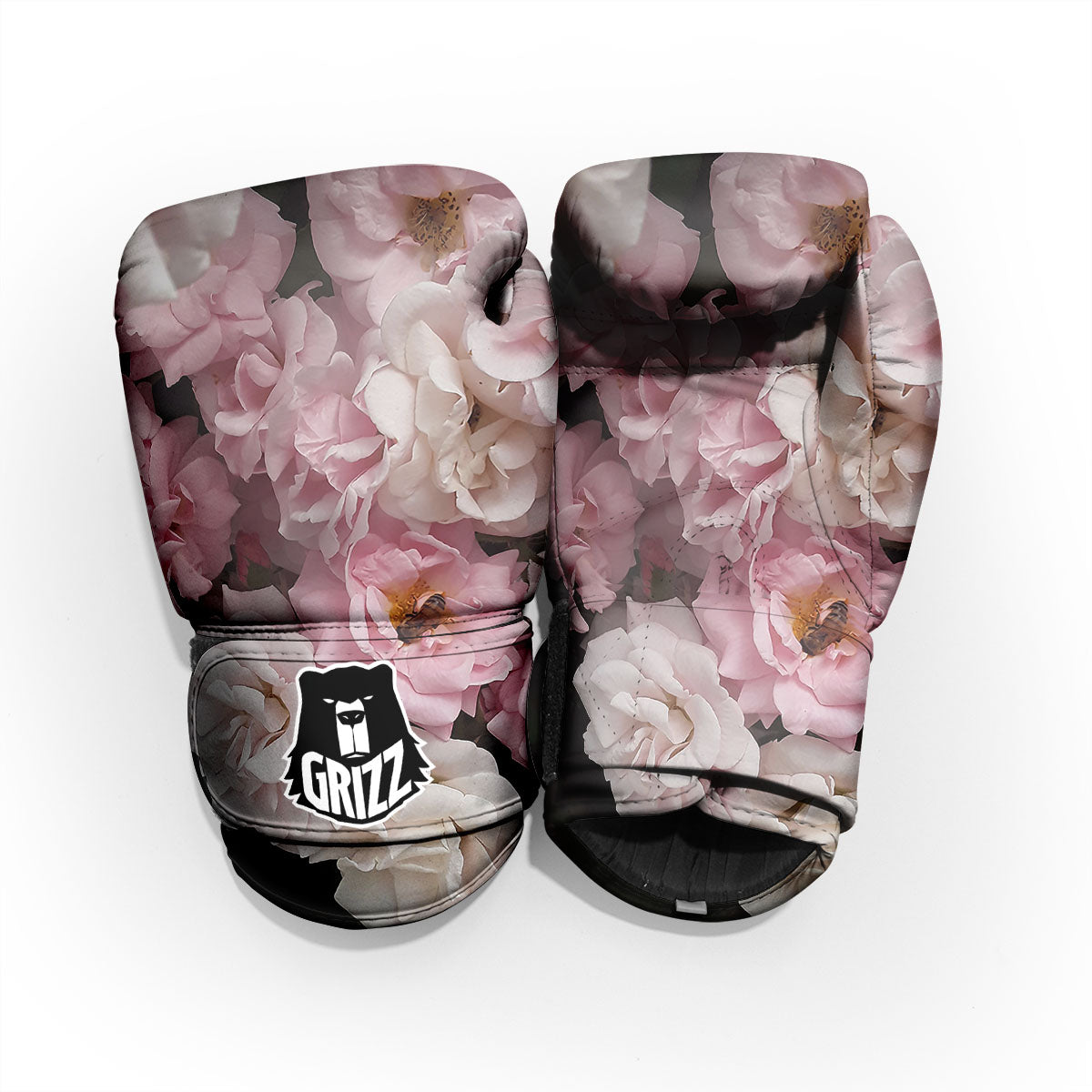 Roses Floral Retro Pink Print Pro Boxing Glove