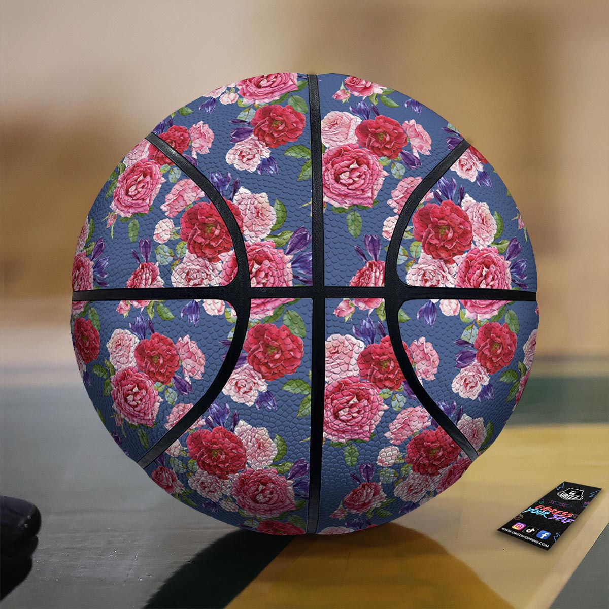 Scales Turquoise Snake Print Pattern Basketball