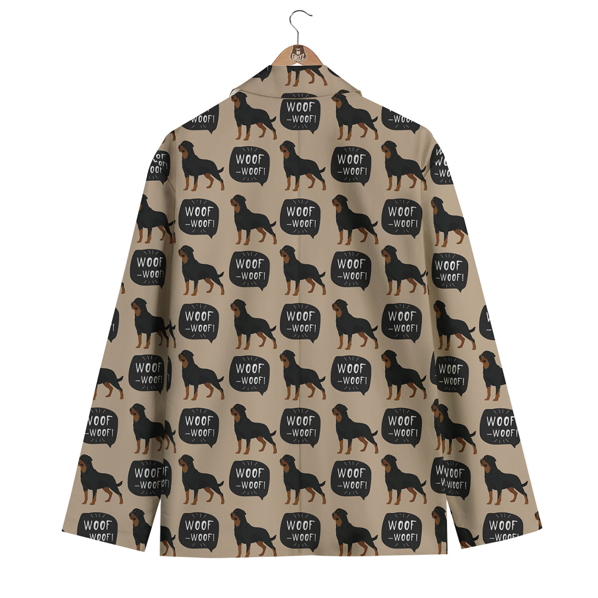 Rottweiler Dog Pattern Print Men's Blazer-grizzshop