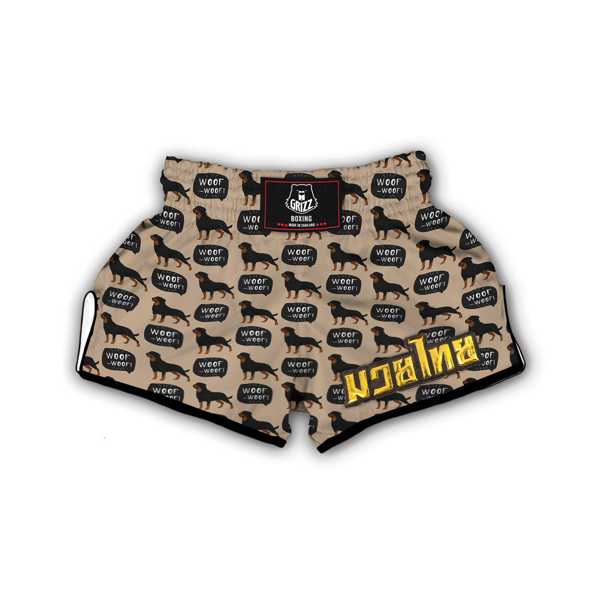 Rottweiler Dog Pattern Print Muay Thai Boxing Shorts-grizzshop