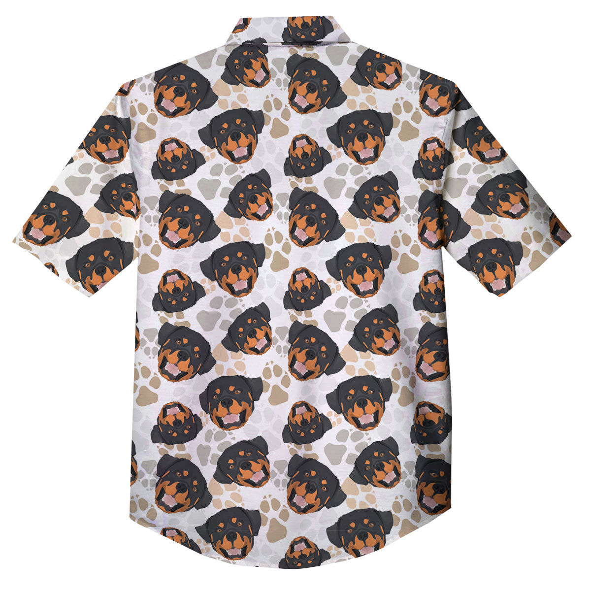 Rottweiler Print Pattern Button Up Shirt-grizzshop